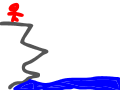 Fun cliff jump