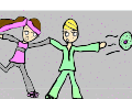 Amy and Drew skating