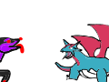 NEVER give pokemon a wolf and a fox pepsi O_O