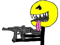 crazy pacman with gun