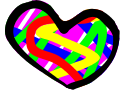 A cute little colorful heart..