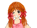 cute girl in pink