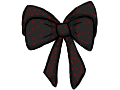 Black and red polka dot bow