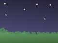 Field and night sky