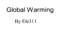 Global Warming
